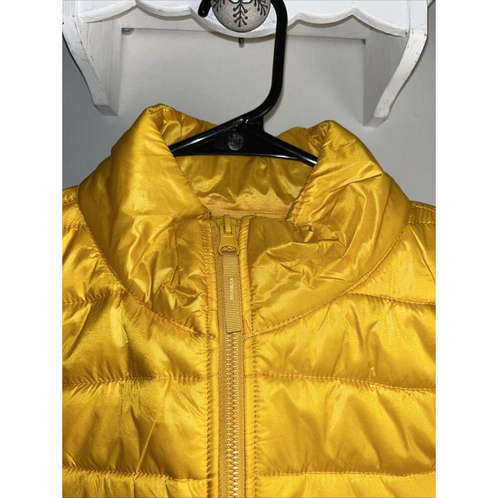 NWT JoyLab Quilted Puffer Vest Lily Yellow Full Zip Pockets Size XS NWT - Picture 2 of 8